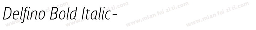 Delfino Bold Italic字体转换